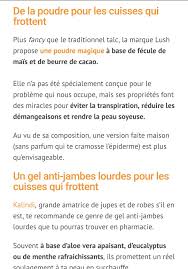 Cuisses Qui Frottent Beurre De Cacao Talc Cuisse