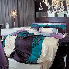 820tc Black Damask Turquoise Purple Duvet Set King Turquoise Bedroom Decor Bedroom Turquoise Purple And Turquoise Bedroom