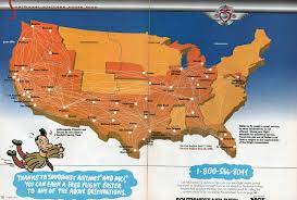 Southwest Airlines Travel Map Southwest Airlines Route Map, 1996 | Southwest Airlines Rout… | Flickr