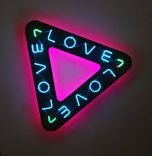 Love Triangle Michael Flechtner Custom Neon Signs Neon Signs Neon Art