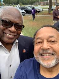 Out in about With South Carolina and Aiken Finest, Congressman James  Cyburn, Representative William Cyburn and the legend Himself Coach Jackson.  And their Message is Please go out and Vote!