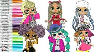 Cool coloring «doll diva lol», which you can print on an a4 sheet or color online. Lol Surprise Omg Coloring Book Compilation Swag Neonlicious Lady Diva Cosmic Nova Snowlicious 24k Dj Youtube