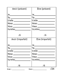 In this case, it is compulsory to use être : Verbs Test Etre Et Avoir Au Present Et L Imparfait By Jocelyn Muller