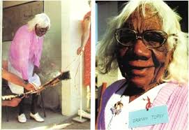 These are painted by Kalkadoon women. Kylie Hill her grandfather Fred  Condren