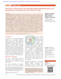 Pdf Evaluation Of Risk Factors For Exchange Range