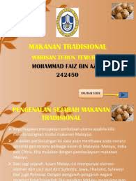 Piramid makanan malaysia mempunyai gabungan lima (5) kumpulan makanan yang diletakkan pada empat (4) aras. Makanan Tradisional