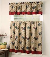 Alibaba.com offers 1,673 rooster art print products. Elitehomeproducts Ehp 3 Piece Printed Kitchen Curtain Set 1 Valance 2 Tiers Rooster Buy Online In Luxembourg At Luxembourg Desertcart Com Productid 182704468