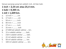 Dan jika anda mengalikan 2, 54 cm dan 12, maka kami mendapatkan panjang kaki. Dwi Anggraeni Siwi Pengukuran Dwi Anggraeni Siwi Ppt Download