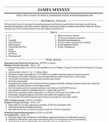 Pm resumes are quite different to cvs for other jobs. Manufacturing Production Supervisor Resume Example Company Name Katy Texas