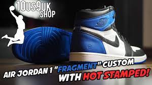 Custom Air Jordan 1 Fragment Custom With Logo By 10us9ukshop Thai English Description Youtube