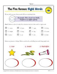 Five Senses Activity For Kindergarten And 1st Grade Sight Kindergarten Worksheets Printable Five Senses Worksheet Kindergarten Worksheets