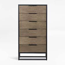 Handsome 1930's burled walnut dresser chest bureau with mounted glove box. Dressers Chest Of Drawers Bedroom Storage Crate And Barrel