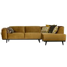 Die eckgarnitur wirkt insgesamt kompakt und raumfüllend. Eckgarnitur Statement Samt Honiggelb Couch Sofa Ecksofa Eckcouch Longchair Rechts New Maison Esto Ihr Grosser Mobel Online Shop
