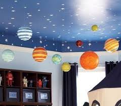 Glow In The Dark Star Paint Stencil Sun Light Fixture Suspended Planets Dark Ceiling Optional Space Themed Bedroom Kid Room Decor Bedroom Themes