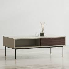 Modus reese rectangular coffee table. Taupe Rectangle Coffee Table With Storage Drawer Kallen Furniture123