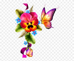 Clipart butterflies and flowers images. Clipart Butterfly With Flowers Png Download Full Size Clipart 5785596 Pinclipart