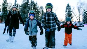 Family-friendly city ice skating
