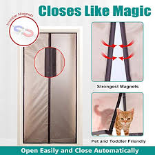 Magnetic thermal insulated door curtain 36x82 inch. Brown Keeping Out Draft And Cold Air Screen Auto Closer Fits Doors Up To 34x 82 Max Ikstar Magnetic Thermal Insulated Curtain Conditioner Heater Room Kitchen Warm Winter Cool Summer Exterior Doors Screen