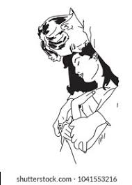 Couple Hug Sketch Images, Stock Photos & Vectors | Shutterstock