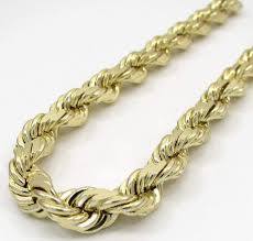 Maybe you would like to learn more about one of these? 14k Yellow Gold 5mm Solid Rope Chain Diamond Cut Necklace Jawa Jewelers