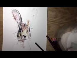 How To Draw X2f Paint A Hare Youtube Hare Painting Hare Watercolour Drawings