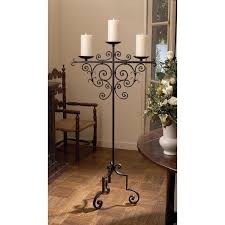 3 foot tall wrought iron candle holder. Have To Have It Palace Gate Candelabra 447 50 From Haywire Com Standing Candle Holders Floor Candle Stands Floor Candle