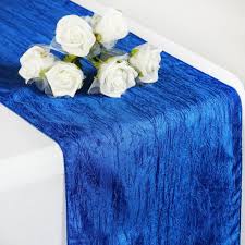 Royal Blue Taffeta Crinkle Table Runner Table Runners Wedding Table Runners Wedding Dresses Taffeta