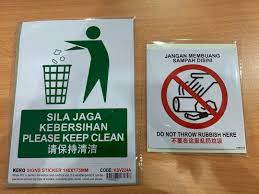Check spelling or type a new query. Please Keep Clean Sila Jaga Kebersihan Sign Sticker We Accept Custom Make Order Shopee Malaysia