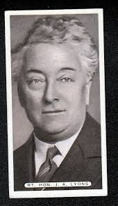 1937 BRITISH EMPIRE Trade Card JOSEPH LYONS Prime Minister of Australia
