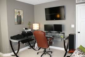 In a classic office with dark wood features, dark greens. Valspar Storm For Master Bedroom Office Wall Colors Gray Home Offices Best Office Colors
