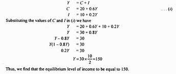 At the equilibrium level of national income, consumption expenditure will be a. Determination Of National Income Keynes S Two Sector Model