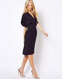 Asos Asos Simple Midi Dress With Kimono Sleeve At Asos Dresses Asos Dress Lil Black Dress