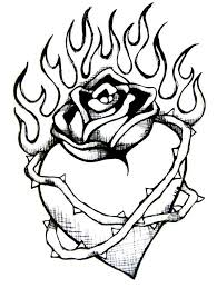 Pin By Ilayda Harput On Zeichnen Heart Drawing Fire Heart Heart Coloring Pages