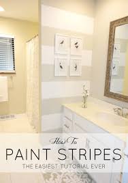 Livelovediy How To Paint Stripes The Easiest Tutorial Ever Home Bathroom Makeover Striped Accent Walls