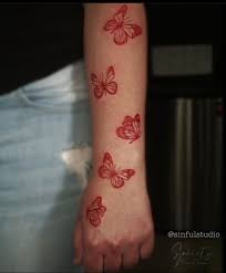 Red Butterflies Tattoo Girly Arm Tattoo Girly Tattoos Tattoos