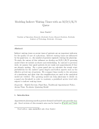 We explore each bank's account offerings, branch locations and other important features. Modeling Indirect Waiting Times With An M D 1 K N Queue