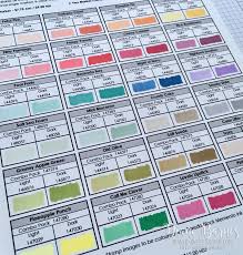 Colour Me Happy New Stampin Blends Updated Colour Chart Pdf