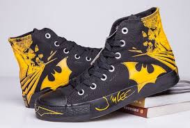 Black And Yellow Converse Shoes Black Yellow Batman Converse Dc Comics High Tops Chuck Taylor All Star Canvas Shoes Converse Flag Shoes And Converse Pl Batman Shoes Batman Converse Converse