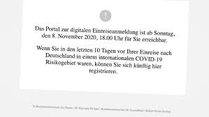 Im fall der infektion mit dem coronavirus ist die umgehende die impfungen mit dem impfstoff von astrazeneca sollen in deutschland noch am freitag 19. Germany Digital Entry Registration From Covid 19 Risk Areas