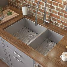 Suppliers and wholesalers may also look for kitchen. 32 Inch Undermount 60 40 Double Bowl Zero Radius 16 Gauge Stainless Steel Kitchen Sink Ruvati Usa