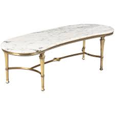 Mid Century Marble Top Kidney Shaped Brass Coffee Table Marble Dinning Table Coffee Table Brass Coffee Table