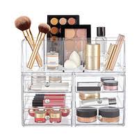 Organizer für kosmetikutensilien online bestellen ordnungssysteme für make up schubladen organizer für schminke schmink organizer.mit einem schubladen organizer für schminke gleichen die schublade des spiegelschranks im bad nicht länger dem wühltisch in einer drogerie. Makeup Organizers Makeup Storage Makeup Drawers Cosmetic Organizers The Container Store
