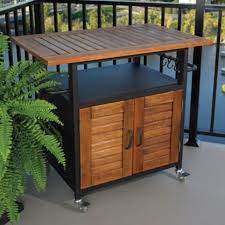 Rolling Outdoor Cabinet For Table Top Grills Traditional Patio Furniture And Outdoor Furniture Traditional Patio Furniture Bbq Table Diy Outdoor Furniture