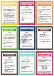 Work For Hire List Of Chores Instructions Chores For Kids Chore Chart Kids Chores