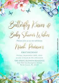 7 Beautiful Watercolor Butterfly Baby Shower Invitation Templat In 2021 Butterfly Baby Shower Invitations Free Printable Baby Shower Invitations Butterfly Baby Shower