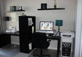Craft Room With Furniture From Ikea Expedit Bookcase And Desk With Images Desk In Living Room Brown Shelving Ikea Expedit