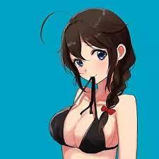 Big boobs bikini waifu anime girl