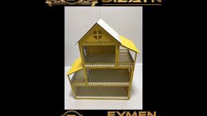 3mm ahşap mdf den üretilmiştir. Isimli Isikli Buyuk Boy Ahsap Barbi Oyun Evi 80cm 20 Mobilya