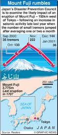 Japan Mount Fuji Tremors Infographic