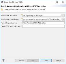 You can use the exception clause in the java dsl to specify the error handling you require on a per exception type basis using the onexception() method. How To Migrate Your Soap Web Service To Rest With Camel Red Hat Developer